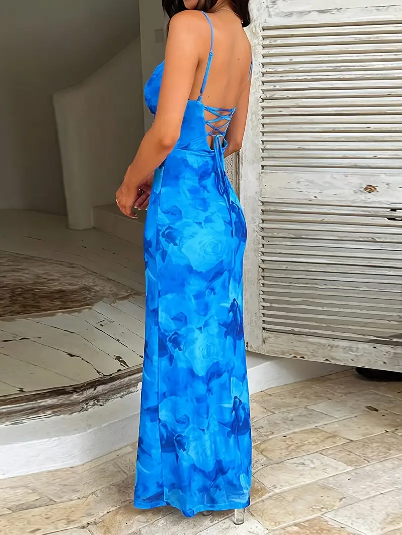Elixana Ocean Floral Dress
