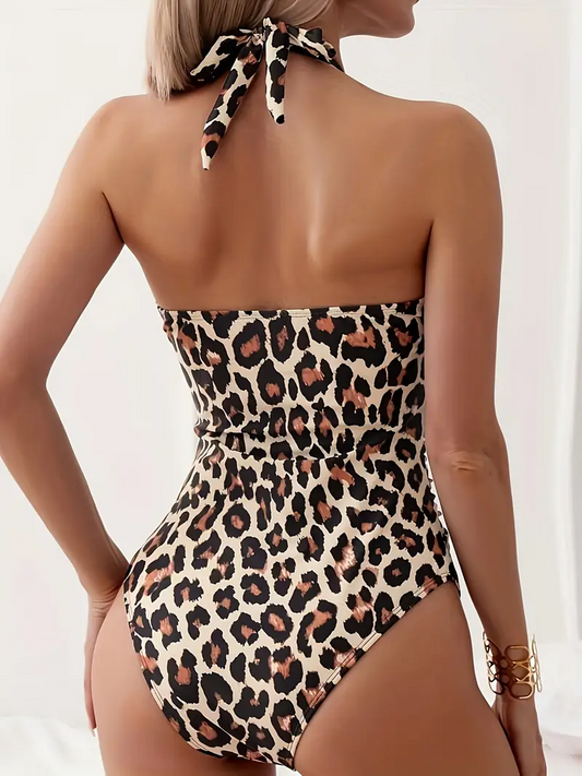 Elixana Leopard Print One Piece