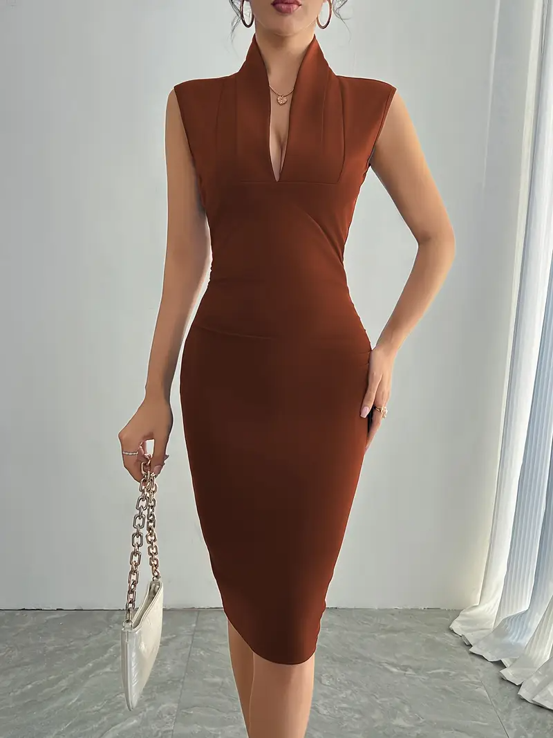 Elixana vNeck Midi Dress