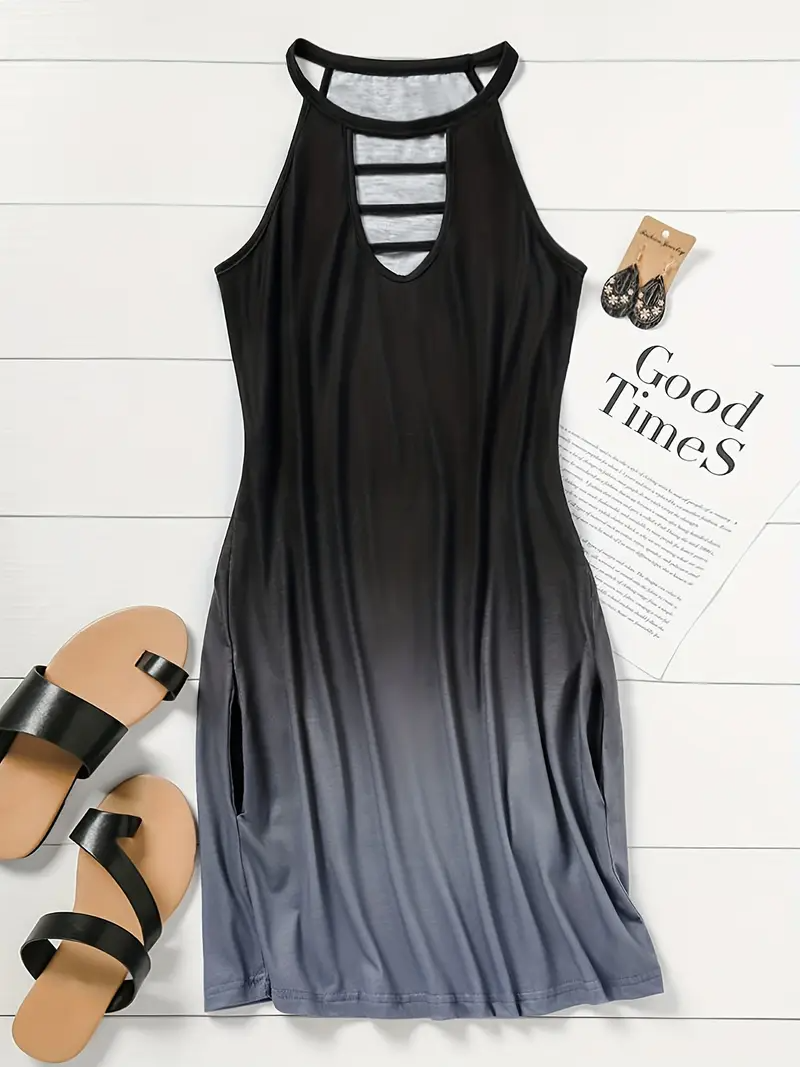 Elixana Off Shoulder Gradient Dress